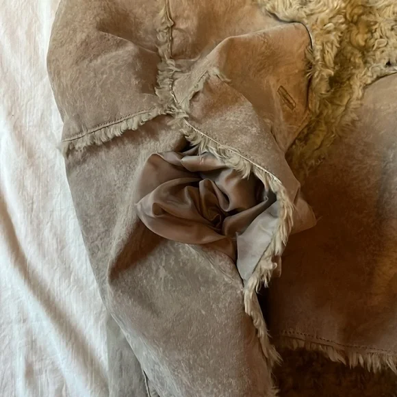 Lane Bryant Penny Lane Jacket Tan/Cream Leather Distressed Size 18/20 - Picture 16 of 16